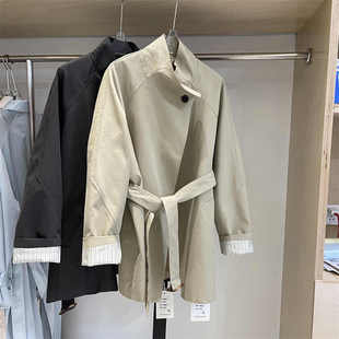 小个子超好看韩系宽松休闲卡其色风衣外套女2025年春秋新款 高级感