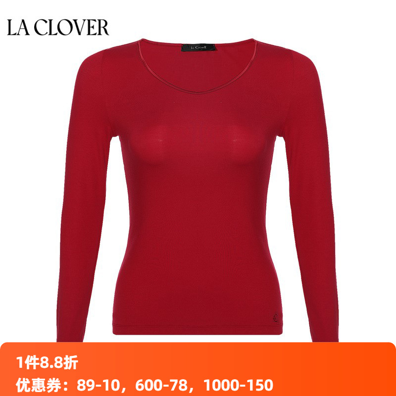 兰卡文女士薄款圆领打底保暖上衣