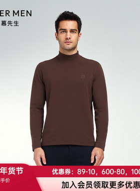 爱慕先生23年先生暖搭-燚丝男士小高领套头长袖保暖上衣NS81K261