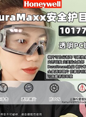 霍尼韦尔1017750/1017751全景式涂层化学雾滴D-Maxx防冲击护目镜
