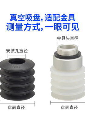 ZJ系列ZP2-B40/46ZJS/ZJN/-AL14/A20/A30-06 4.5层风琴真空吸盘嘴
