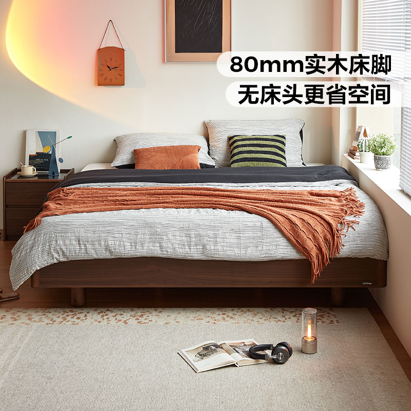 林氏家居无床头床悬浮床图片