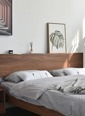 vima 木栖 Pro/ 北欧日式简约 白蜡木黑胡桃木1.51.8米 全实木床