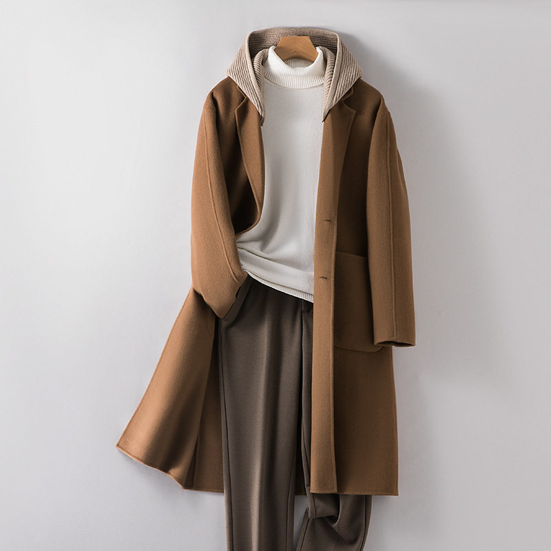 新款100%羊毛大衣休闲连帽双面毛呢外套男宽松显瘦无羊绒大衣批发,男装,毛呢大衣,淘宝优惠券,粉丝福利购,淘宝优惠卷