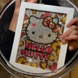 Hello kitty, Hello Kitty, детские мультяшные наклейки для друга, инкрустировано бриллиантами, подарок на день рождения
