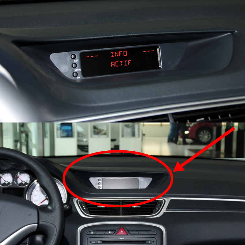 适配老款东风标致308仪表台显示屏行车电脑显示电子钟总成带框