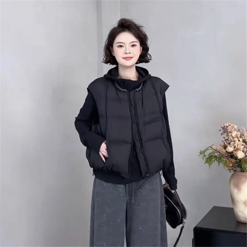 WHISPER*25AW小众潮牌联名圆领百搭时休闲百搭羽绒马甲背心