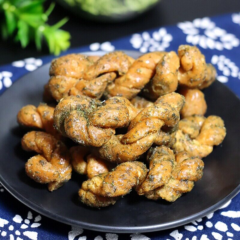 宁波特产鼓楼矮酥油赞子浙江老式传统手工香酥海苔小麻花网红零食
