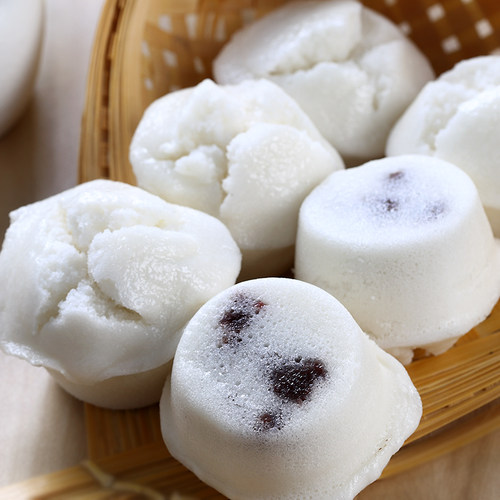 宁波早餐糕点大米糕豆沙馅米馒头
