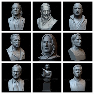 影视巨星施瓦辛格高精写实人物头雕场景3d打印白模定制微缩模型