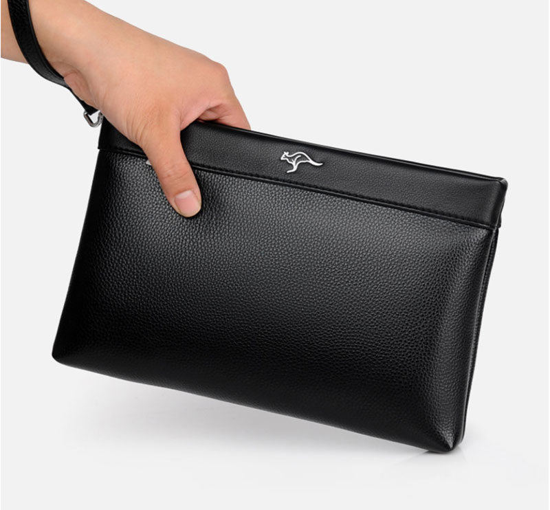 Mens handbag leather handbag mens business leisure soft leather large capacity wallet multifunctional bag NEW