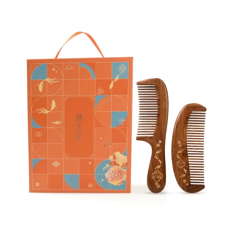 山姆代购谭木匠平安喜乐定制套装按摩梳子梳头皮轻松顺发生日礼物