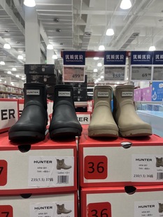 山姆HUNTER英国户外露营短款雨靴橡胶厚底防滑防水靴切尔西短靴
