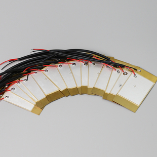 Pzt压电陶瓷发电片 矩形压力发电振动传感单双晶实验震动压电片