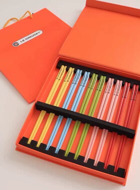 法国酷彩LE CREUSET陶瓷筷子家用精致高端抗菌耐高温防霉餐筷礼盒