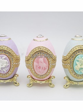 饰品蛋形珍珠耳环牙签罐金属创意