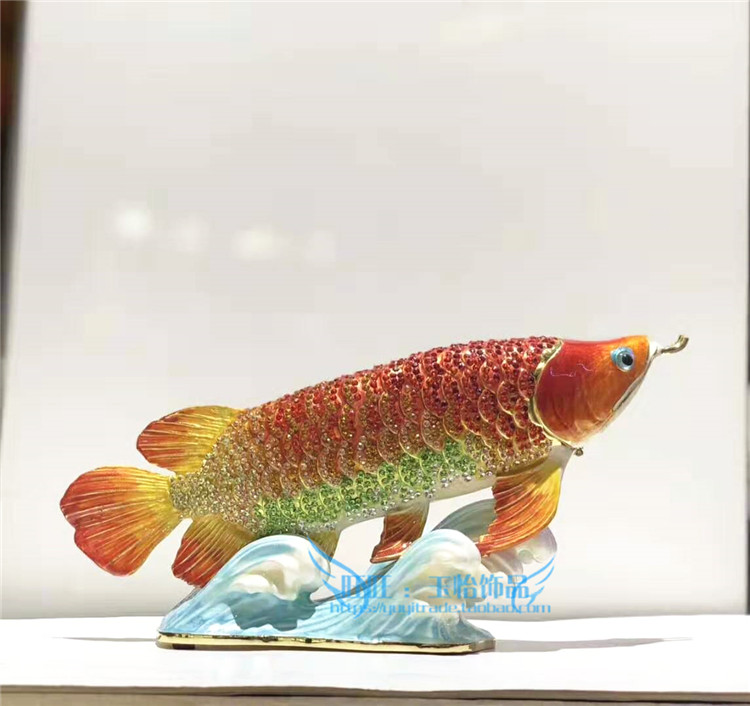 金龙鱼摆件客厅工艺品