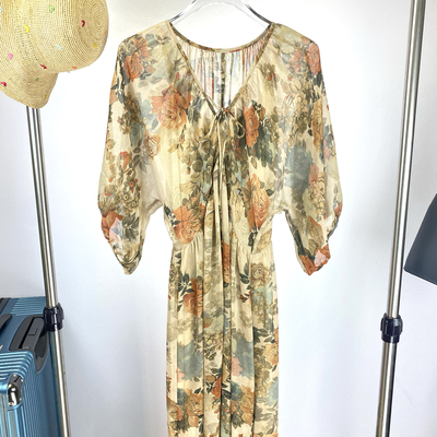 高端线新款气质时尚复古显瘦女装连衣裙子吊带两件套