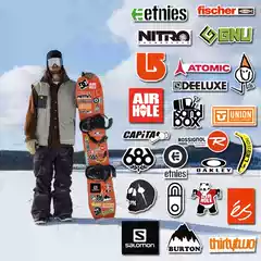 Extreme Sports Snowboard Helmet Outdoor Double-Board Waterproof Sticker Seamless Pvc Scooter Sticker Logo