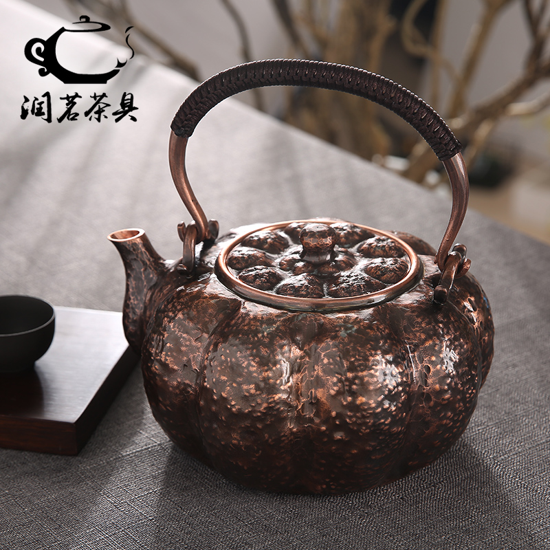 纯手工加厚一体无焊接大容量铜壶