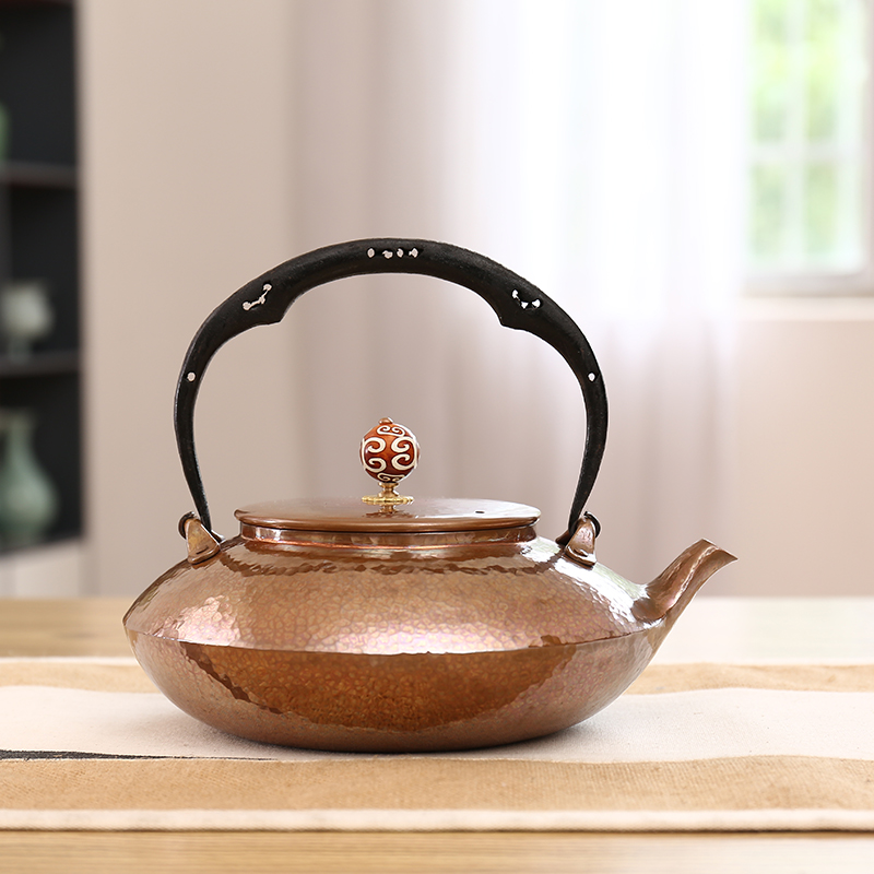 一张打虚家用纯手工煮茶器紫铜