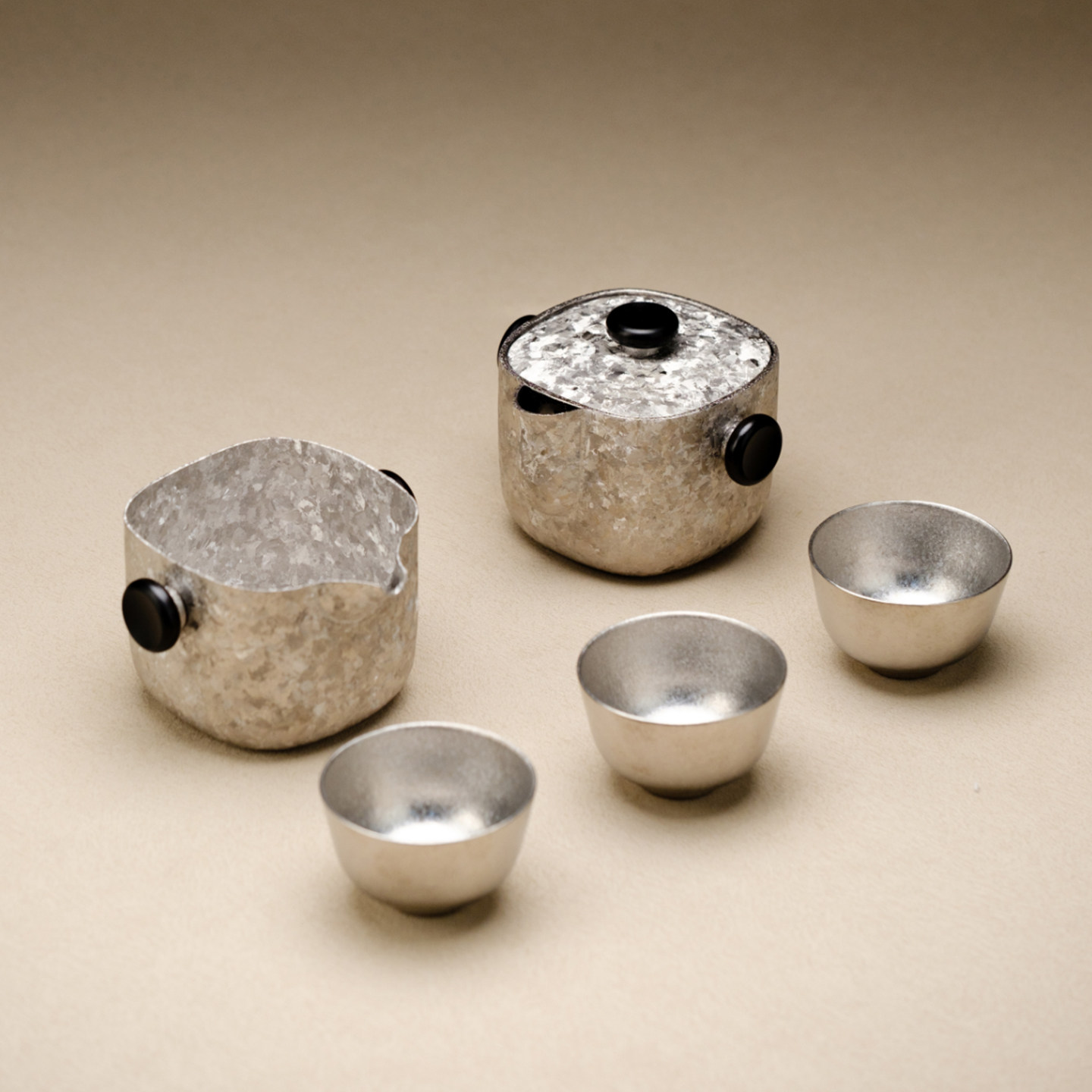 博友制钛纯钛宝瓶旅行茶具套装一泡茶壶一公道杯三个纯钛工夫茶杯