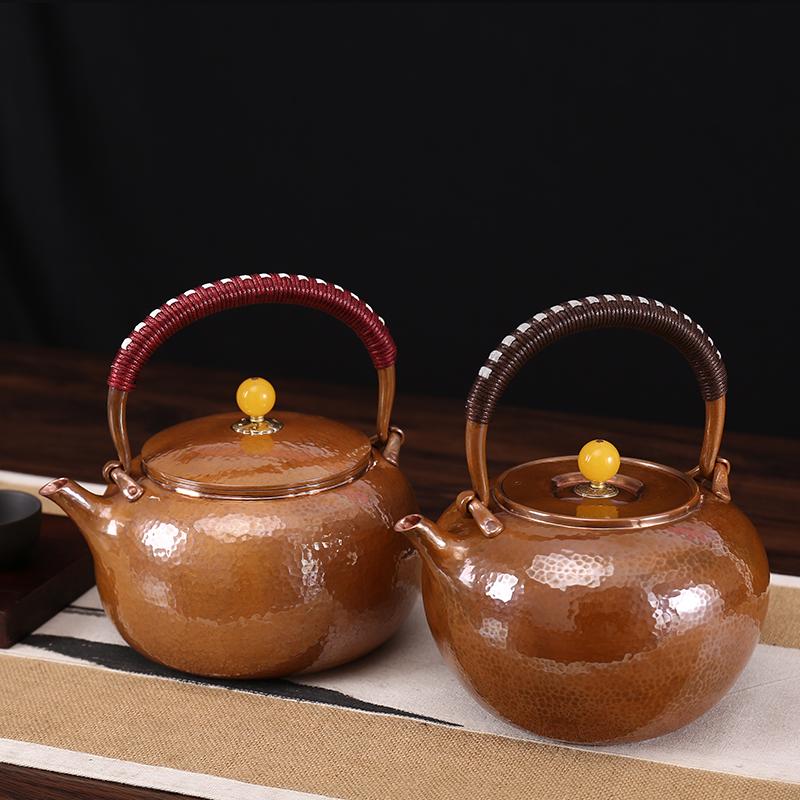 纯手工锻打一体铜壶家用无涂层