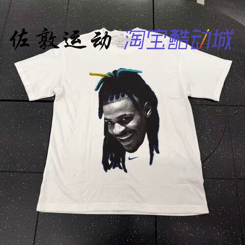 NIKE男子棉质白色运动休闲短袖