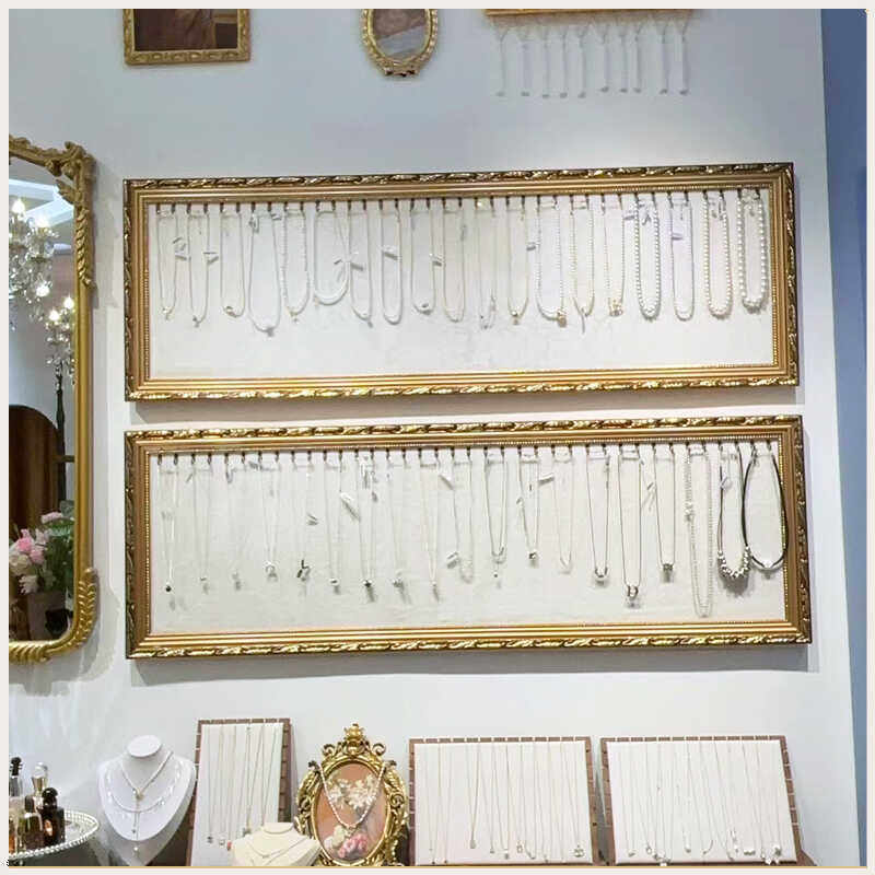 相框首饰展示架饰品展示架板耳饰耳环项链挂板展示板首饰挂框项链