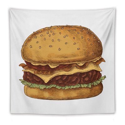 汉堡包burger快餐店铺餐饮厨房摆摊房间墙壁装饰背景布挂毯挂布