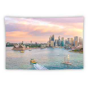 悉尼歌剧院澳洲名胜古迹标志建筑海报写真装饰画背景墙布挂布挂毯