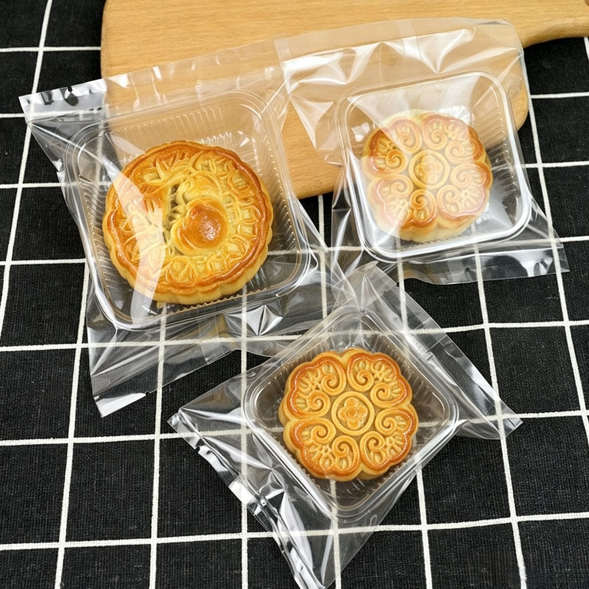 中秋月饼包装袋磨砂透明加厚广式月饼蛋黄酥鲜花饼糕点通用机封袋