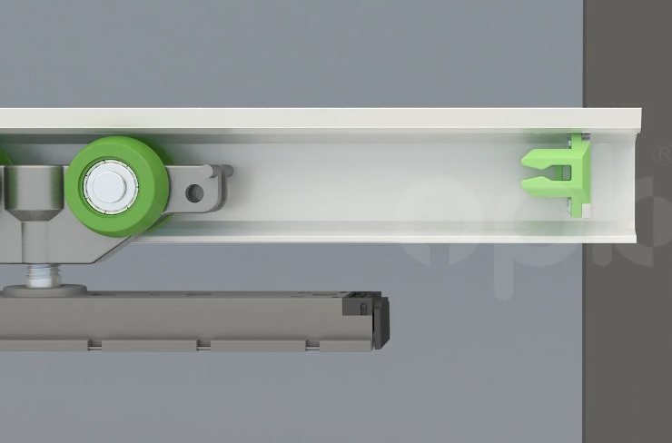 opk欧派克吊轨移门卡位固定件轨道堵头无阻尼滑轮防脱轮件