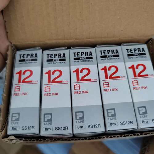 {议价}TEPRA PRO标签色带，型号SS12R，12mm宽度，红