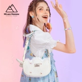 Ретро сумка подмышку с бантиком, дизайнерская маленькая сумка на одно плечо, универсальная небольшая сумка