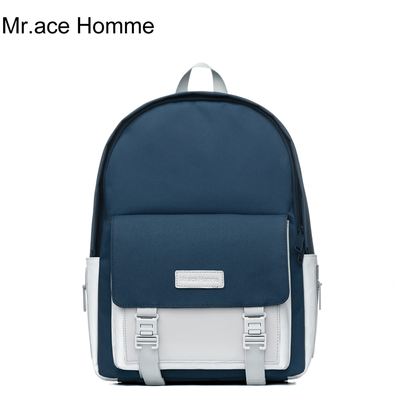 mracehomme高中学生书包女韩版百搭大容量旅行包ins风潮双肩包男在类目 箱包皮具/热销女包/男包, 双肩背包中 - 来自Buy2taobao.com提供专业的淘宝代购服务