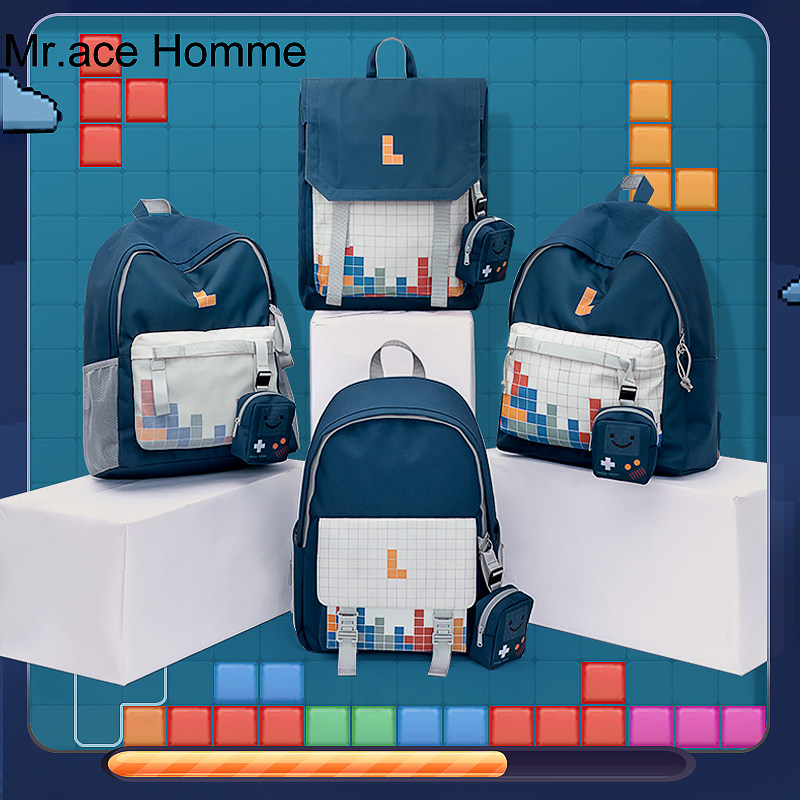 Mr.ace Homme双肩包女原创小众大学生书包ins潮大容量旅行背包男在类目 箱包皮具/热销女包/男包, 双肩背包中 - 来自Buy2taobao.com提供专业的淘宝代购服务