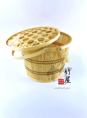 竹篮子 竹包装 手工竹篮 竹篮 竹包装 鸡蛋篮子 螃蟹篮子 粽子篮