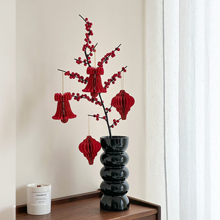 年宵花发财果新年装饰花冬青红果仿真花假花客厅摆件乔迁新居摆设