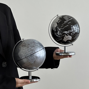 地球仪摆件高级感桌面装 饰品办公室书房客厅书柜玄关摆设礼物送人