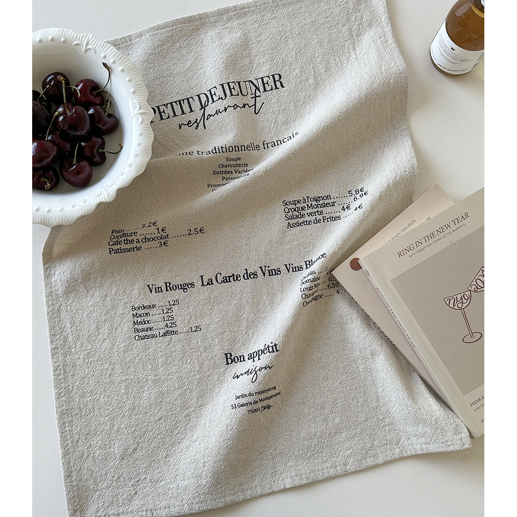 ins复古字母印花仿麻布桌布长方形防烫餐桌装饰布高级感布艺法式,居家布艺,桌布,淘宝优惠券,粉丝福利购,淘宝优惠卷