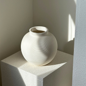 陶瓷花瓶装 饰摆件白色客厅花瓶鲜花插花轻奢高级感诧寂风情绪稳定