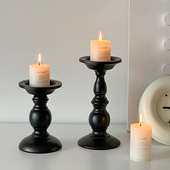 美式 饰 铁艺复古罗马柱烛台蜡烛摆件高级感浪漫烛光晚餐氛围感装