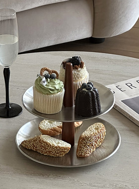 甜品台展示架糕点摆盘下午茶托盘蛋糕展示架点心架子多层首饰托盘
