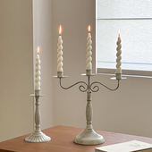 复古做旧欧式 饰桌面摆件道具 铁艺多头烛台客厅餐桌氛围感长蜡烛装
