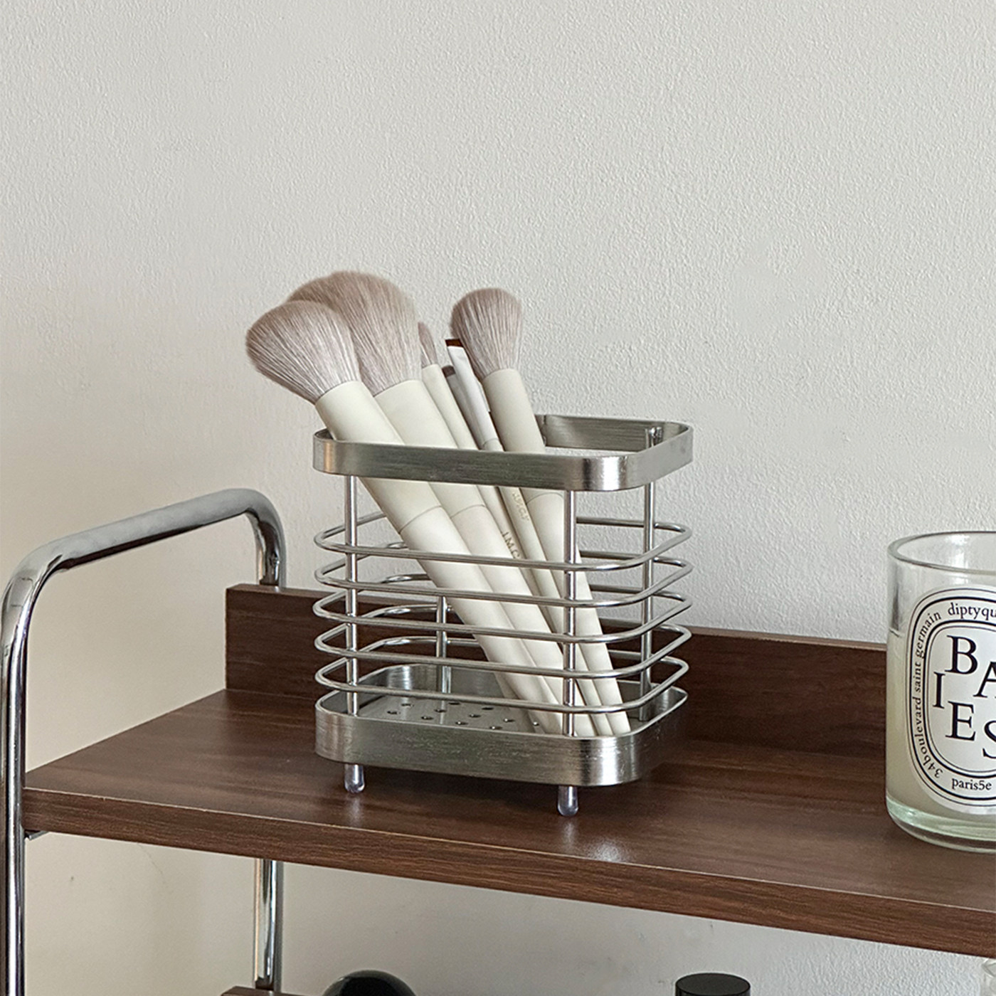 复古桌面收纳盒高颜值ins风铁艺化妆刷收纳筒不锈钢杂物收纳筐,收纳整理,桌面收纳盒,淘宝优惠券,粉丝福利购,淘宝优惠卷
