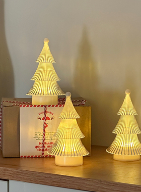 2025圣诞节装饰品摆件圣诞树发光小夜灯led氛围装饰灯圣创意礼物