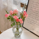 2025网红花瓶ins风法式 玻璃花瓶摆件假花客厅插花高级感透明水养