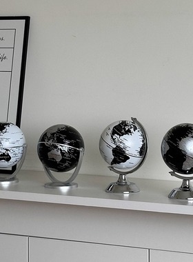 轻奢金属地球仪装饰摆件客厅玄关电视柜家居书房办公室桌面装饰品