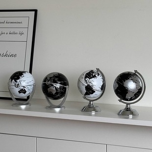 轻奢金属地球仪装饰摆件客厅玄关电视柜家居书房办公室桌面装饰品